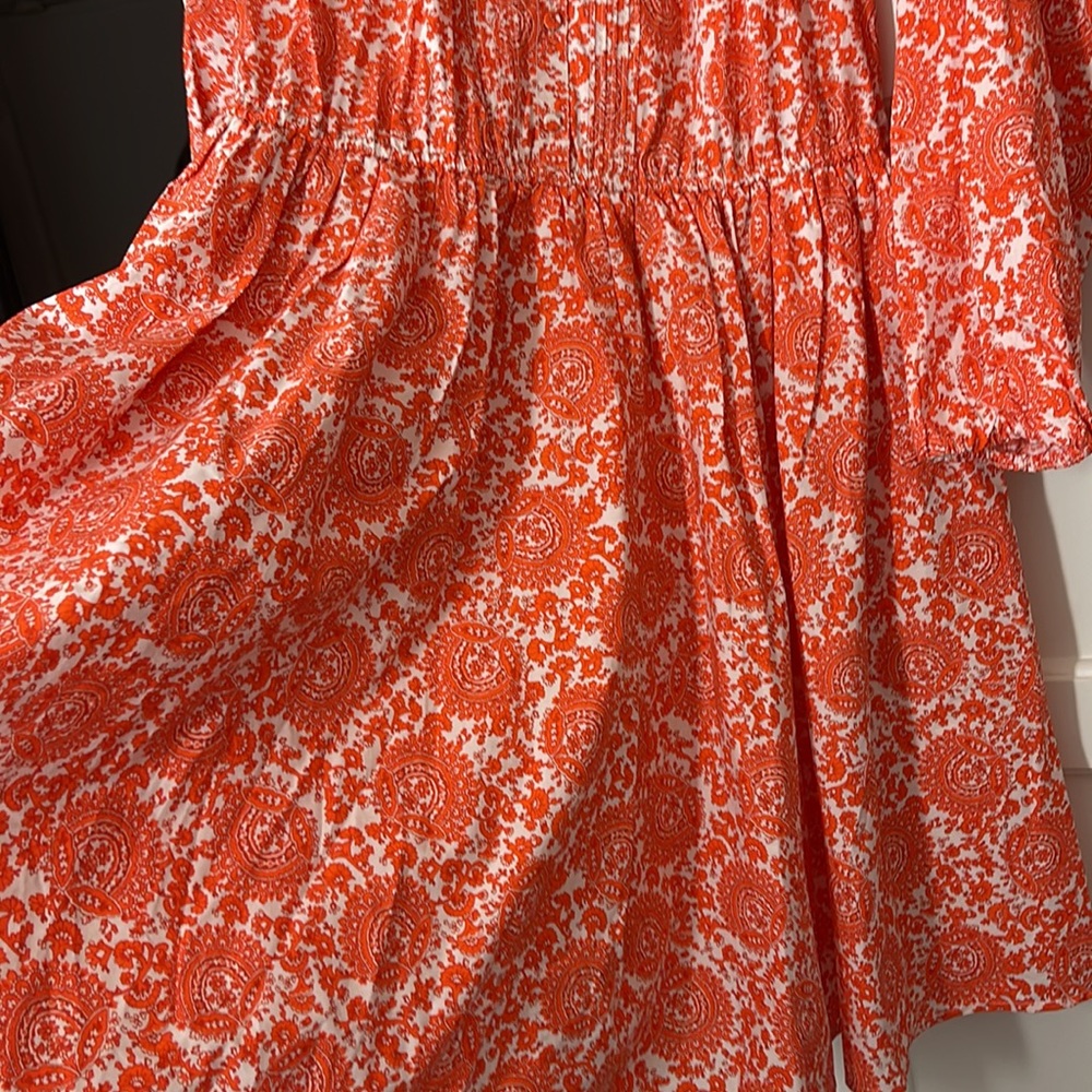 J.Crew Tall ruffle-collar mini dress in cotton poplin floral bouquet BP870 - Picture 9 of 12